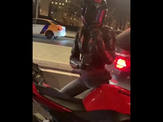 never give up. shame yourself to the end mototanya girl on a red moto